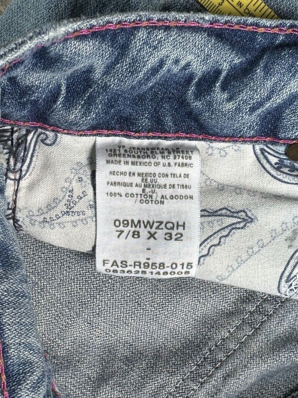 Wrangler Vintage Pink Label Bootcut Jeans Women 7/8x32 Med Wash 100% Cotton Y2K - Picture 5 of 12
